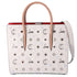Christian Louboutin Paloma Studded Medium Handbag White Leather
